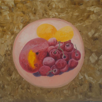 Painting titled "Fruits" by Elena Voinova, Original Artwork, Oil