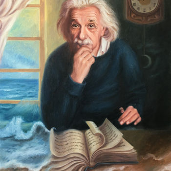 Peinture intitulée "Портрет Альберта Эн…" par Elena Petryk, Œuvre d'art originale, Huile