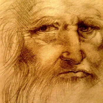 Drawing titled "Studio da Leonardo…" by Eleonora Morelli, Original Artwork, Graphite