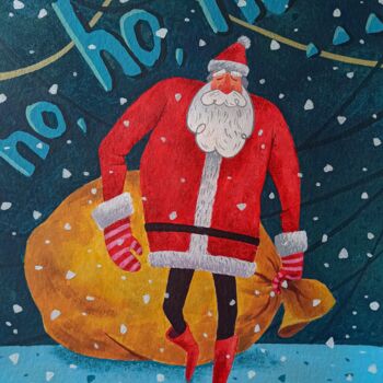 "Santa Claus" başlıklı Tablo Eleonora Rom tarafından, Orijinal sanat, Akrilik