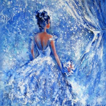 Painting titled "The Bride oil paint…" by Eleonora Taranova, Original Artwork, Oil