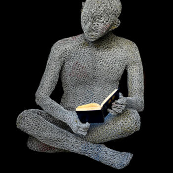 Escultura intitulada "L'homme détourné de…" por Eléonore Lepièce-Gabet, Obras de arte originais, Metais
