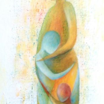 Painting titled "Affection" by Elisabeth Le Prunenec, Original Artwork, Acrylic