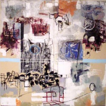 Painting titled "Construccion ontoló…" by Elfer, Original Artwork, Oil