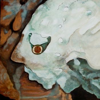 Ζωγραφική με τίτλο "Etre de lichen" από Elfi, Αυθεντικά έργα τέχνης