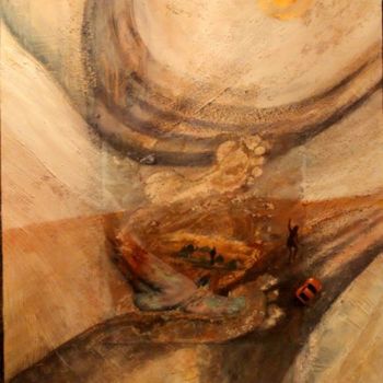 Pittura intitolato "Empreinte" da Elfi, Opera d'arte originale, Olio