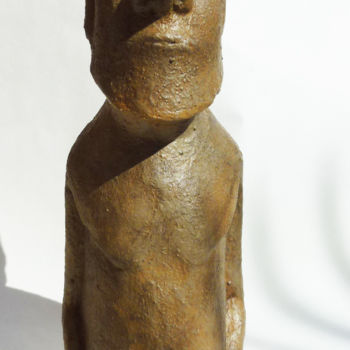 Sculpture intitulée "Moais" par Javier Fortea, Œuvre d'art originale, Papier mâché