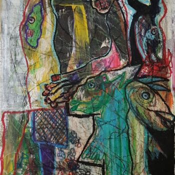 Pittura intitolato "Patience" da Elhadji Mamadou Faye (Joe'Art), Opera d'arte originale, Acrilico