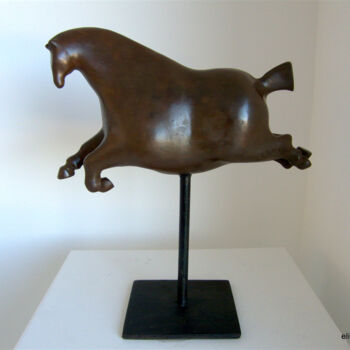 「BRONZE Brown flying…」というタイトルの彫刻 Elia Debosschereによって, オリジナルのアートワーク, 金属