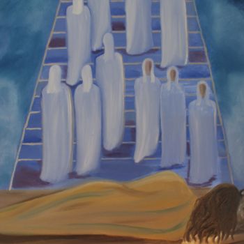 Painting titled "Jacob's Dream" by Painting The Torah By Elì Anà, Original Artwork, Other