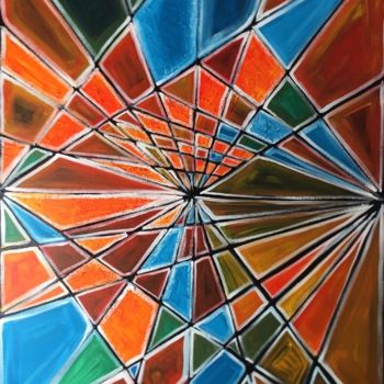 Malerei mit dem Titel "Stained Glass" von Eliana Martínez, Original-Kunstwerk, Acryl