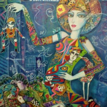 Painting titled "Olga Circus" by Eliane Betton, Original Artwork, Oil