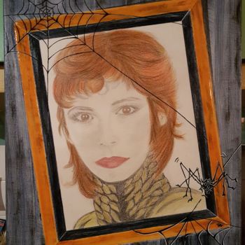 Painting titled "mylene-farmer-alice…" by Lil Création Peinture, Original Artwork