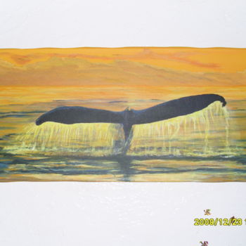 Peinture intitulée "la-baleine.jpg" par Lil Création Peinture, Œuvre d'art originale