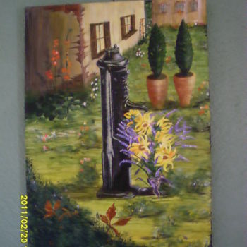 Painting titled "la-fontaine-4.jpg" by Lil Création Peinture, Original Artwork