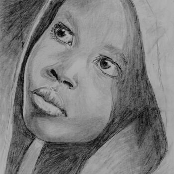Dessin intitulée "Portrait d'enfant d…" par Eliane Debard Arnould, Œuvre d'art originale, Crayon