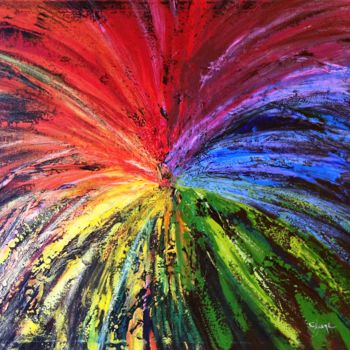 Pintura titulada "Explosion of Colour…" por Eliane Ellie, Obra de arte original, Acrílico