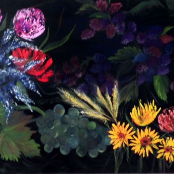 Painting titled "Fruits, Flowers and…" by Eliane Ellie, Original Artwork, Oil