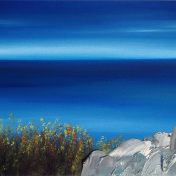 Pittura intitolato "Overcliff Sea View…" da Eliane Ellie, Opera d'arte originale, Olio