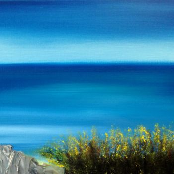Pintura intitulada "Overcliff Sea View…" por Eliane Ellie, Obras de arte originais, Óleo