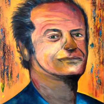Ζωγραφική με τίτλο "Jack Nicholson -  F…" από Eliane Ellie, Αυθεντικά έργα τέχνης, Λάδι