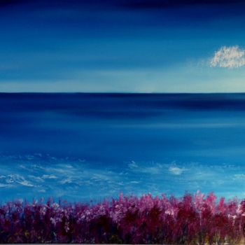 Painting titled "Sea View –From Bosc…" by Eliane Ellie, Original Artwork, Oil