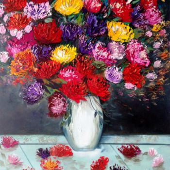 绘画 标题为“Spring Flowers in a…” 由Eliane Ellie, 原创艺术品, 油