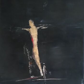 Painting titled "st 129" by Eliane L. Guerin, Original Artwork, Oil Mounted on Wood Stretcher frame