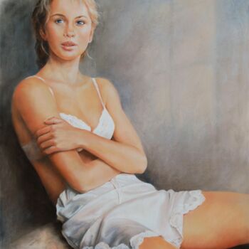 Painting titled "ELIANE MARQUE - Att…" by Eliane Marque, Original Artwork, Pastel