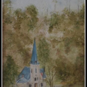 Painting titled "ST QUENTIN DES ISLE…" by Eliane Morvan (CREADELI  "les petits bonheurs d'Eli"), Original Artwork, Watercolor