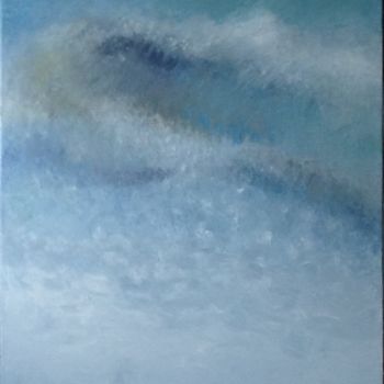 Painting titled "Le ciel pour limite" by Eliane Ypersiel, Original Artwork, Oil Mounted on Wood Stretcher frame