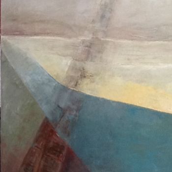 제목이 "Le chemin lumineux"인 미술작품 Eliane Ypersiel로, 원작, 기름 나무 들것 프레임에 장착됨