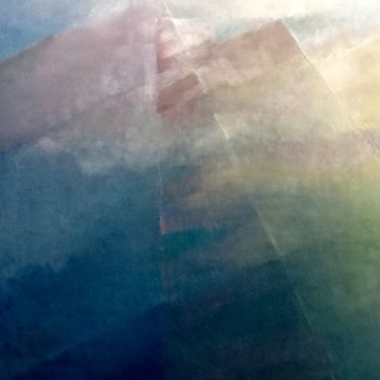 Malarstwo zatytułowany „Ascension” autorstwa Eliane Ypersiel, Oryginalna praca, Olej Zamontowany na Drewniana rama noszy