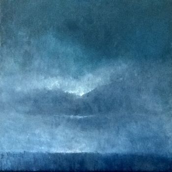 Pintura titulada "Du ciel à l'océan" por Eliane Ypersiel, Obra de arte original, Oleo Montado en Bastidor de camilla de made…