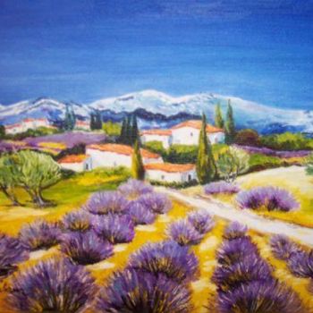 Malerei mit dem Titel "Parfum de Provence" von Eliane Lebrun, Original-Kunstwerk