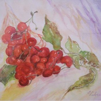 Peinture intitulée "Le temps des cerises" par Eliane Lebrun, Œuvre d'art originale