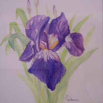 Pintura intitulada "Iris" por Eliane Lebrun, Obras de arte originais