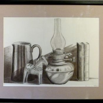 Painting titled "Nature morte" by Elian Hanba, Original Artwork, Other