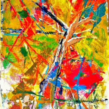 Painting titled "Tree of Knowledge" by Eliyahu, Original Artwork, Oil