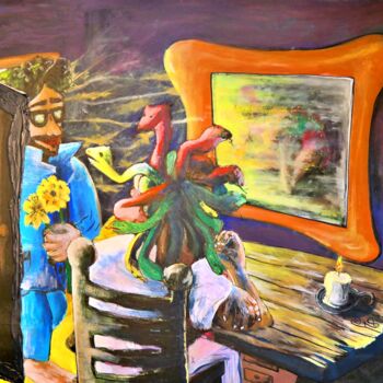Pintura titulada "Blind-Date" por Elias Koslow (Causelove), Obra de arte original, Acrílico Montado en Bastidor de camilla d…
