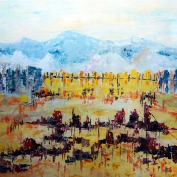 Peinture intitulée "symphonie-printanie…" par Eliette Gaurin, Œuvre d'art originale, Huile