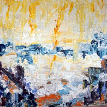 Картина под названием "Turbulences" - Eliette Gaurin, Подлинное произведение искусства, Масло Установлен на Деревянная рама…