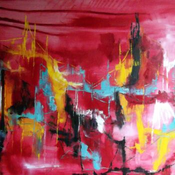 Картина под названием "Osmose" - Eliette Gaurin, Подлинное произведение искусства, Масло Установлен на Деревянная рама для н…