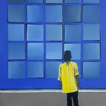 Картина под названием "Wide window" - Elif Yaman, Подлинное произведение искусства, Акрил Установлен на Деревянная рама для…