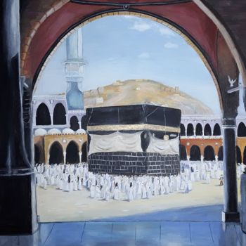 Painting titled "Mekka" by Elif Art, Original Artwork, Acrylic