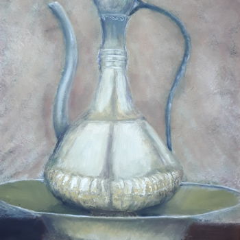 Painting titled "The golden jug from…" by Elif Art, Original Artwork, Oil