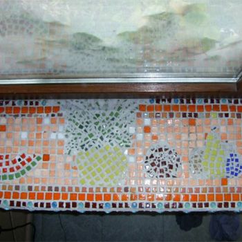 Artcraft titled "Mosaic fruits" by Elif Art, Original Artwork, Home Décor