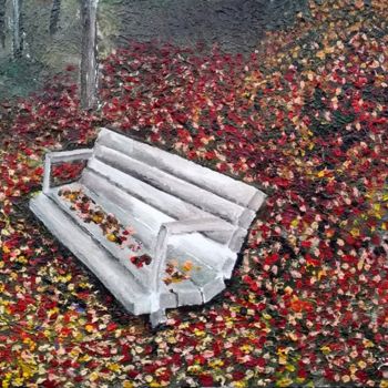 Peinture intitulée "Autum solitude and…" par Eli Gross, Œuvre d'art originale, Acrylique