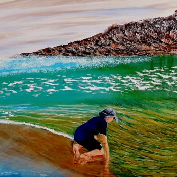 Painting titled "Shallow waters  (2)" by Eli Gross, Original Artwork, Acrylic