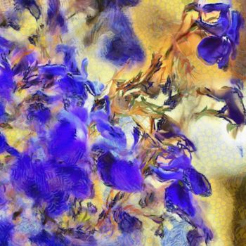 Digitale Kunst mit dem Titel "Flowers#4" von Elina Geyer, Original-Kunstwerk, Digitale Malerei